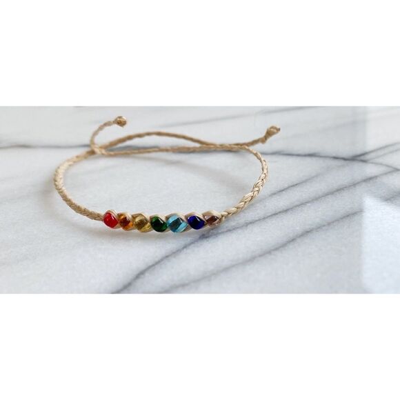 NWOT HANDMADE IN NANTUCKET Beaded Anklet/Bracelet - Picture 3 of 3